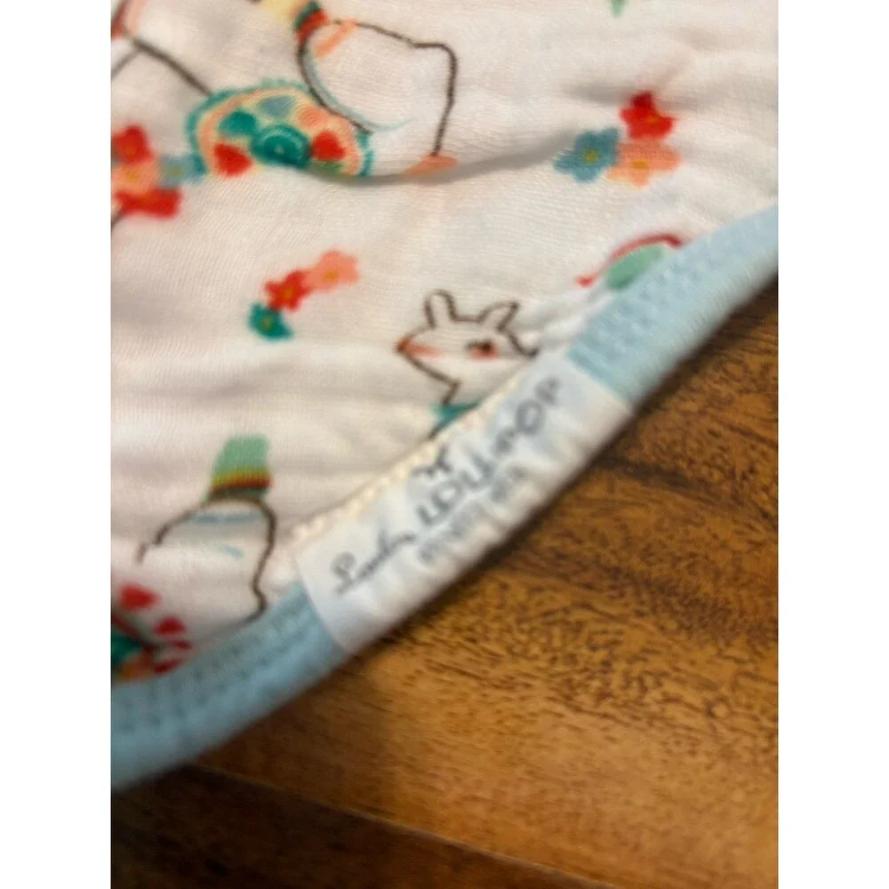 LouLou Lollipop Muslin Bandana Bibs, Rainbow and Llama